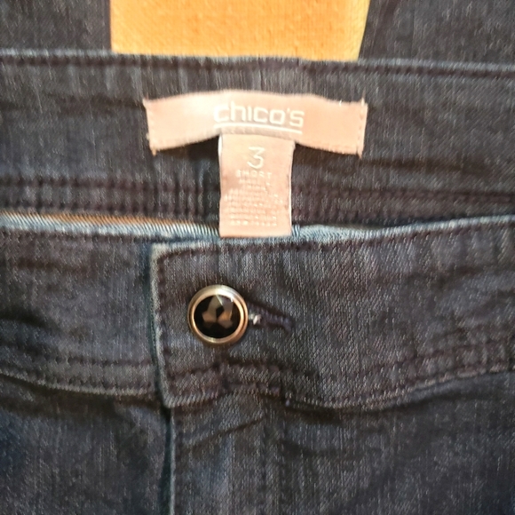 Chicos Denim Jeans Womens Size 3  (US 16) Short Blue Stretch Casual - Picture 4 of 12
